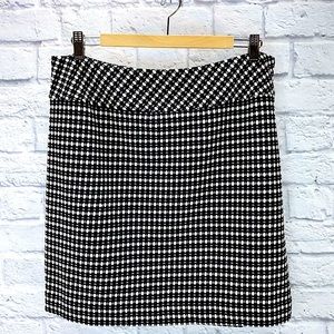 Loft Black Geo Print Knit Skirt